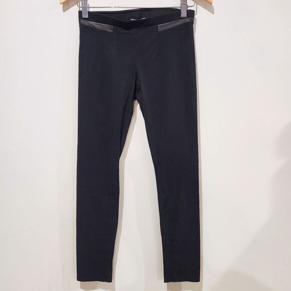 Helmut Lang Womens Black Reflex Stretch Business Casual Leggings Size Small - Picture 1 of 11
